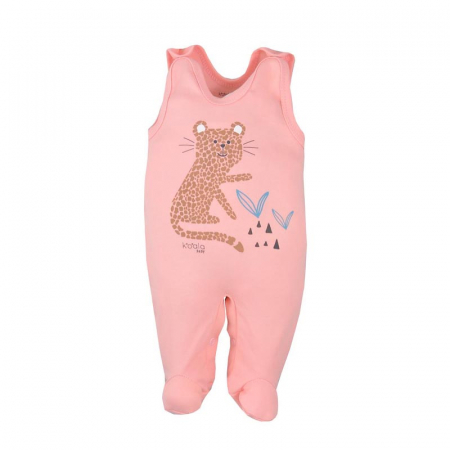Salopete bebelusi fete - Salopeta pentru fete Koala Farma 08-138C-62-cm, Coral
