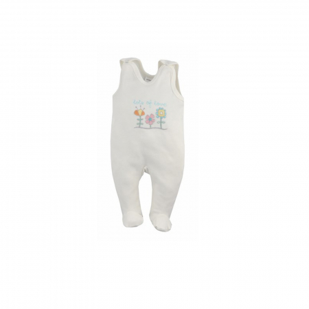 Salopete bebelusi fete - Salopeta fara maneci pentru fete Koala Flower A01-011C-68-cm, Crem