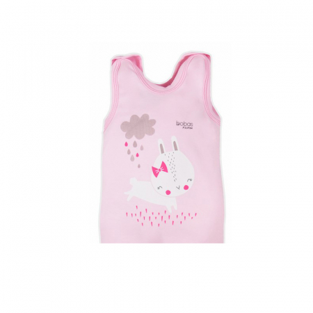 Salopeta fara maneci pentru fete Koala Mini Baby 3919R-80-cm, Roz [1]