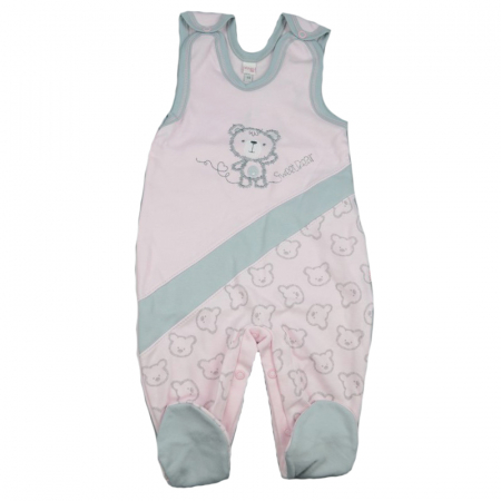 Salopete bebelusi fete - Salopeta fara maneci pentru fete Koala Misiaki Organic 04-709_68 cm, Roz