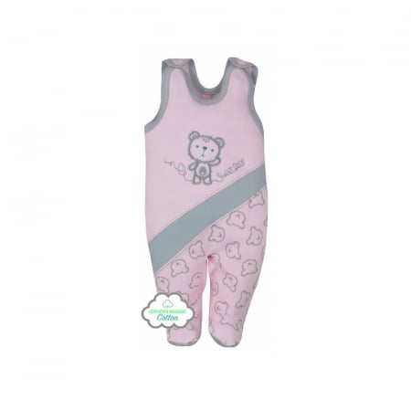 Salopeta fara maneci pentru fete Koala Misiaki Organic 04-709_68 cm, Roz [1]