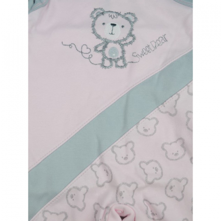 Salopeta fara maneci pentru fete Koala Misiaki Organic 04-709_68 cm, Roz [2]