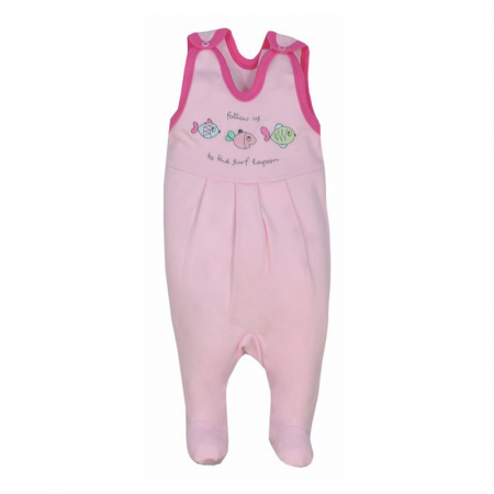 Salopete bebelusi fete - Salopeta fara maneci pentru bebelusi KOALA Rybka B01-010R-74-cm, Roz