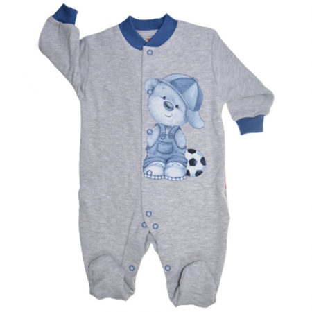 Salopete bebelusi baieti - Salopeta cu maneca lunga pentru baieti Marconkowski 404986, Gri