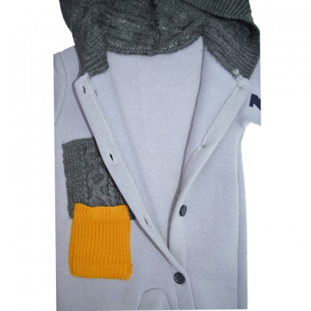 Salopeta groasa cu gluga pentru baieti Mini Junior SMJ-211, Gri [2]