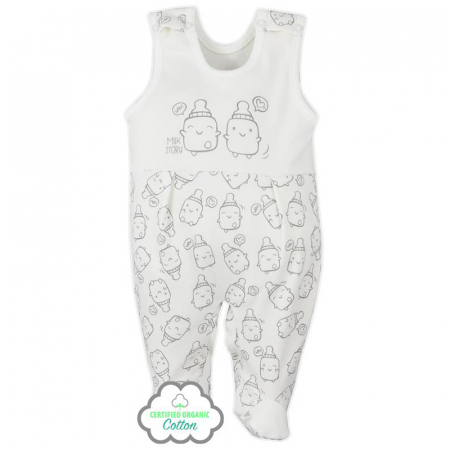 Salopeta fara maneci pentru copii Koala Butelki 06-686C-80-cm, Crem [1]
