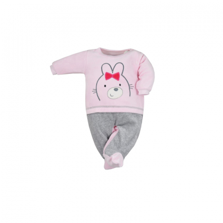 Salopete bebelusi fete - Salopeta cu maneca lunga pentru fete Koala 07-576A-68-cm, Multicolor