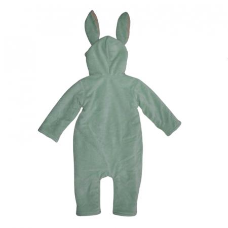 Salopeta pufoasa cu gluga pentru bebelusi Mini Junior SLP-006212, Verde [1]