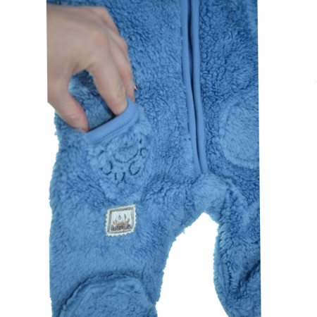 Salopeta pufoasa cu gluga pentru bebelusi Mini Junior SLP-BAL1, Albastru [1]