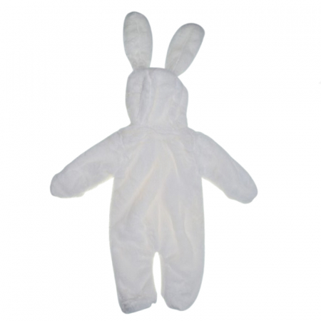 Salopeta pufoasa cu gluga pentru bebelusi Mini Junior SMJ-209, Alb [1]