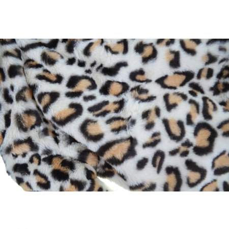 Salopeta pufoasa cu imprimeu animal print pentru bebelusi Mini Junior SLP-AP1, Maro [2]