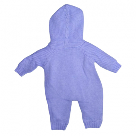 Salopeta pufoasa, cu maneca lunga si gluga, pentru baieti, Mini Junior SLP209A-68, Albastru deschis [2]