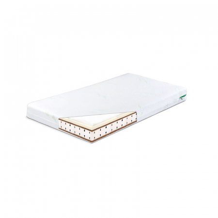 Saltea din spuma termoelastica-cocos 120 x 60 x 12 cm Sensillo 524167, Alb [2]