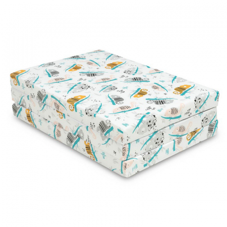 Saltea pliabila de zi cu zi si pentru calatorii 120 x 60 x 5 cm Sensillo 393698, Alb [1]