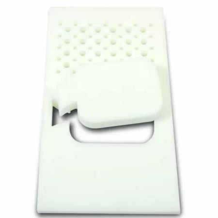Set 3 piese saltea care calmeaza simptomele colicilor cu o sticla de apa fierbinte si baveta 38 x 26 cm BabyMatex 030199, Alb [6]