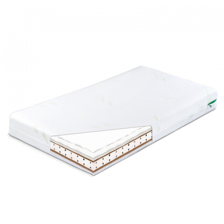 Saltea Sensillo Latex-Spuma-Cocos cu Aloe Vera 120 x 60 x 12 cm 523795, Alb [1]
