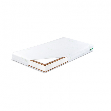 Saltea Sensillo Luxe Cocos-Spuma-Cocos cu Aloe Vera 120 x 60 x 11 cm 523702, Alb [2]
