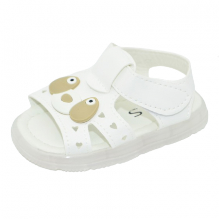 Sandale băieți - Sandale cu led pentru copii MRS S-3A, Alb