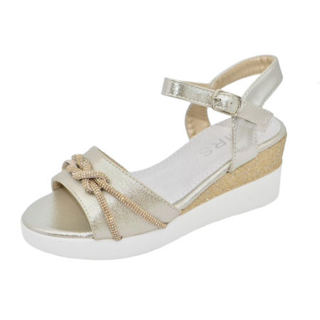 Sandale cu platforma fete - Sandale cu platforma pentru fete MRS M734, Bej