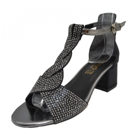 Sandale cu toc pentru fete Mini Junior 210623-5, Negru [2]