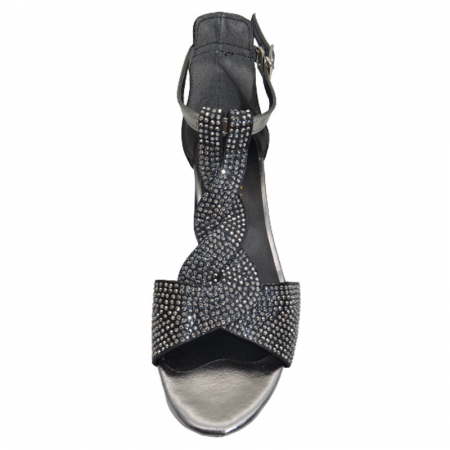 Sandale cu toc pentru fete Mini Junior 210623-5, Negru [4]