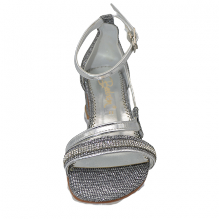 Sandale cu toc pentru fete Mini Junior 270423AR, Argintiu [1]