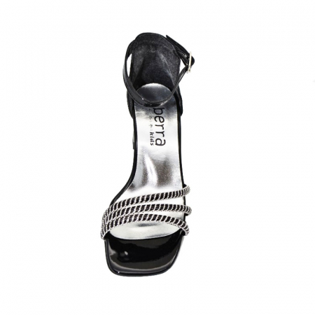Sandale cu toc pentru fete Mini Junior PTC-MJ8, Negru [2]