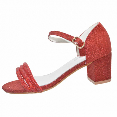Sandale cu toc fete - Sandale cu toc pentru fete MRS M1039, Rosu