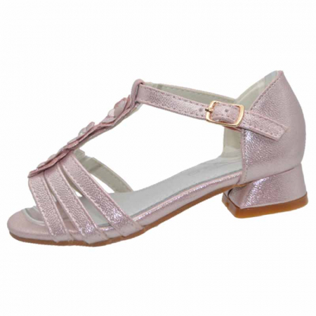 Sandale cu toc fete - Sandale cu toc pentru fete MRS R1030, Roz
