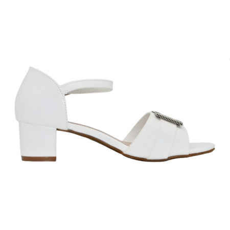 Sandale cu toc pentru fete MRS M1052, Alb [2]