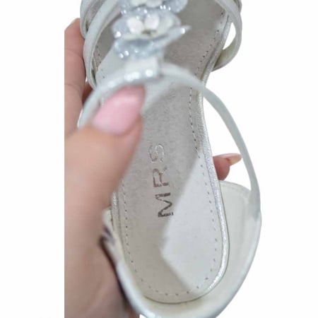 Sandale cu toc pentru fete MRS R1030-A, Argintiu [3]