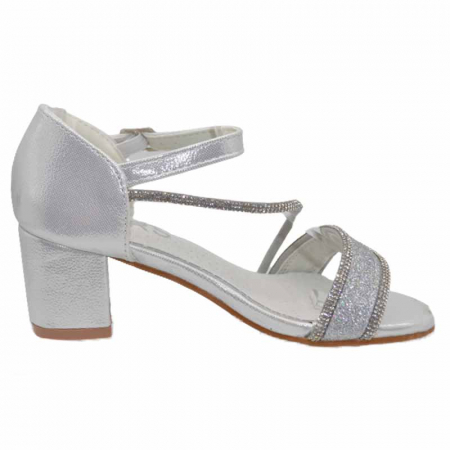 Sandale cu toc pentru fete MRS R1033-A, Argintiu [1]