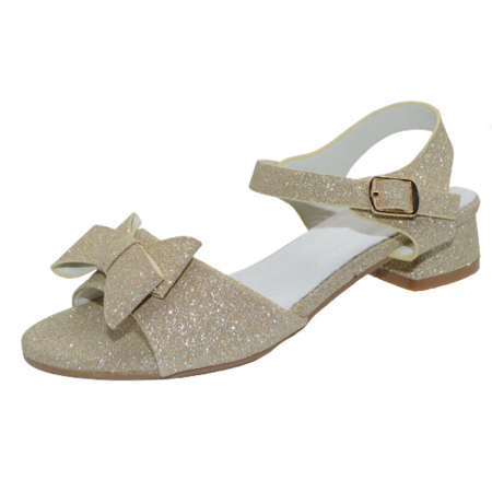 Sandale cu toc fete - Sandale cu toc pentru fete MRS M2022A, Auriu