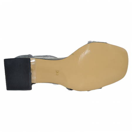Sandale cu toc transparent pentru fete Mini Junior 210623, Gri [1]