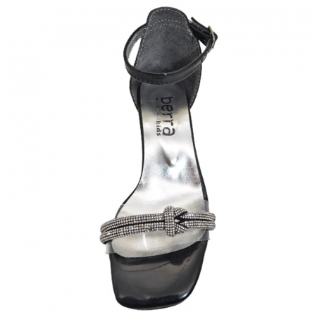 Sandale cu toc transparent pentru fete Mini Junior 210623-2, Negru [2]