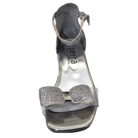 Sandale cu toc transparent pentru fete Mini Junior 260423NN-33, Argintiu [1]