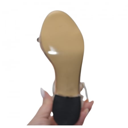 Sandale cu toc transparent pentru fete Mini Junior 2704231AU, Auriu [3]