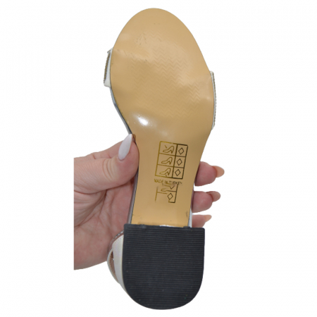 Sandale cu toc pentru fete Mini Junior 270423A, Alb [3]
