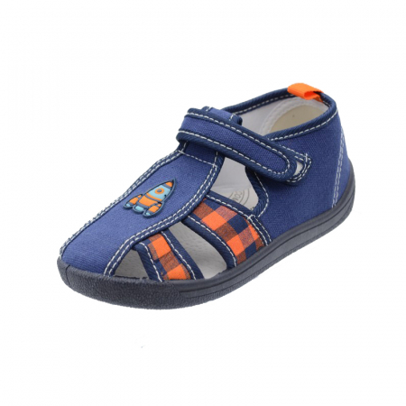 Sandale din panza baieti - Sandale din panza pentru baieti American Club TEN23/20B-30, Bleumarin