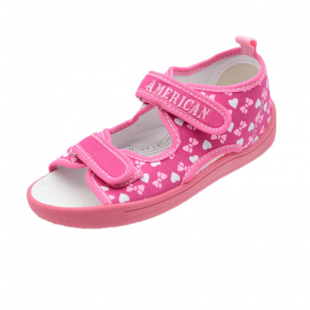 Sandale panza fete - Sandale din panza pentru fete American Club TEN19/20F-30, Fucsia