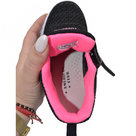 Pantofi sport din panza pentru fete American Club XD70/23N, Negru [4]