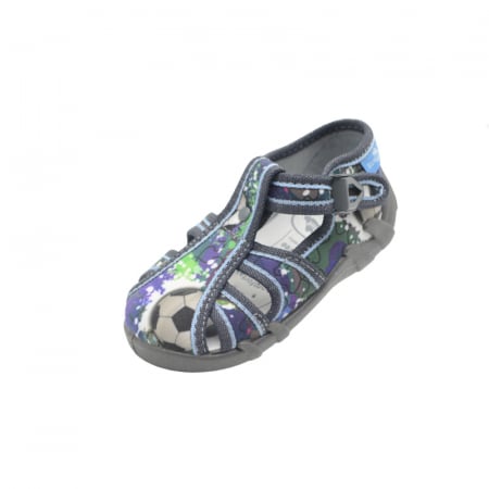 Sandale din panza baieti - Sandale din panza pentru baieti Renbut RBT-01, Gri