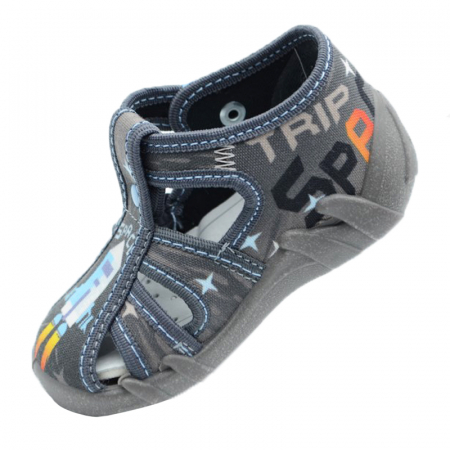 Sandale din panza pentru baieti Renbut REN60-G-19, Gri [2]