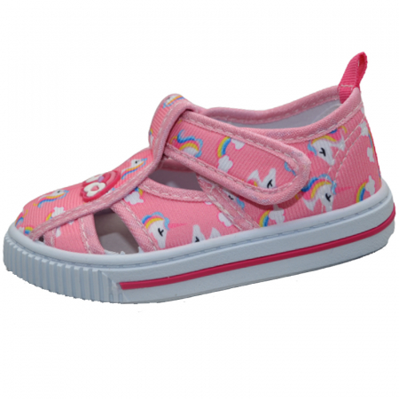Sandale panza fete - Sandale din panza pentru fete American Club TEN102/23R, Roz