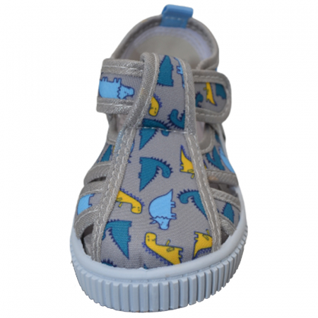 Sandale din panza pentru baieti American Club TEN106/23G, Gri [1]