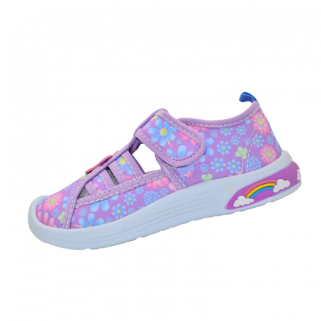 Sandale panza fete - Sandale din panza pentru fete, Tom Miki T-0781-M, Mov