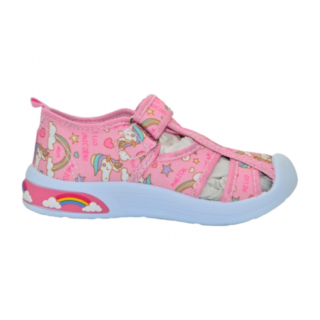 Sandale din panza pentru fete, Tom Miki T-11119-A, Roz [2]