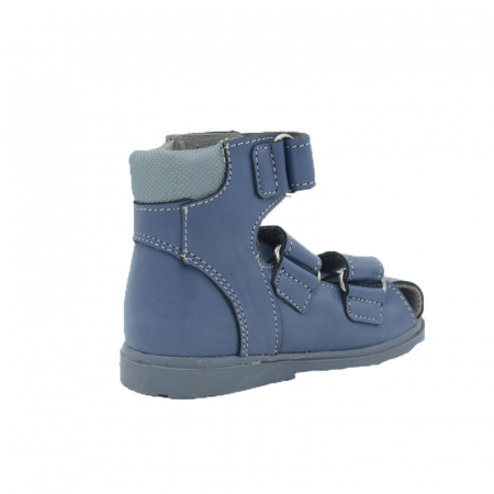 Sandale din piele pentru baieti Dawid 1241-G-20, Albastru [1]