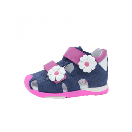 Sandale fete - Sandale din piele pentru fete Renbut 11-1433-GA-25, Bleumarin