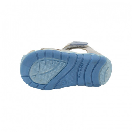 Sandale din piele realizate manual pentru primii pasi EMEL E2187-14-19, Gri [1]